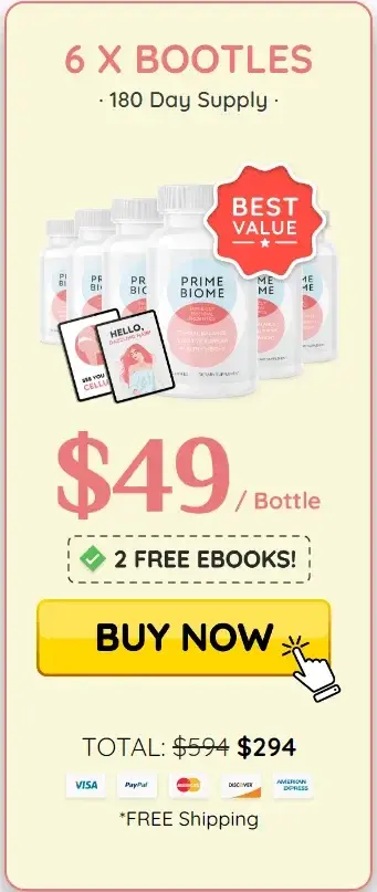 Buy PrimeBiome 6 Bottles Buy PrimeBiome 6 Bottles
